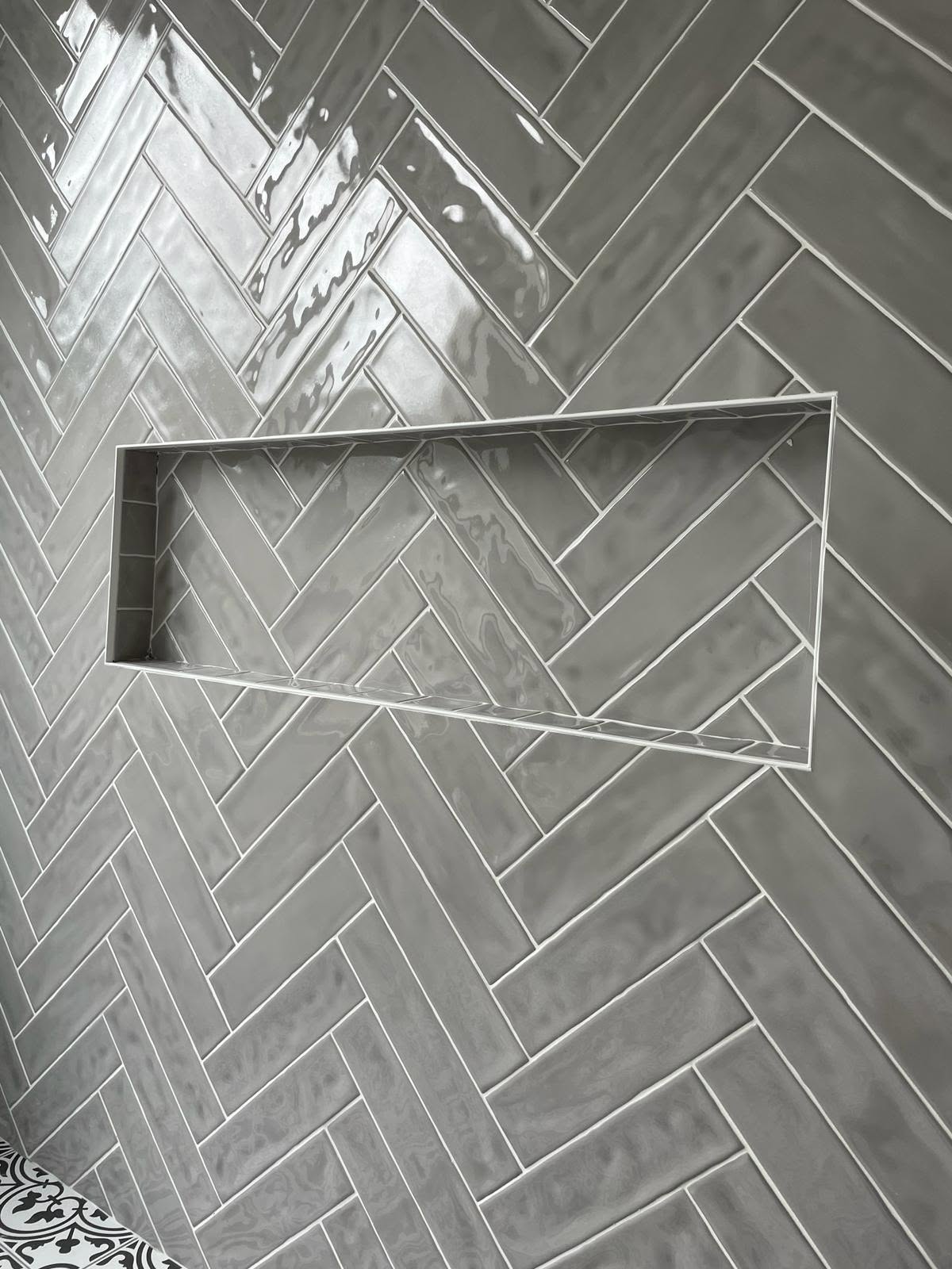 Herringbone tiling detail by Jobson Tiling